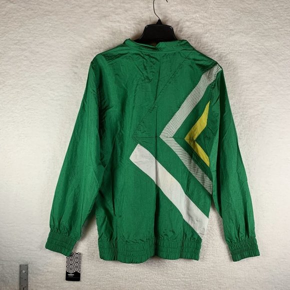 Umbro Premier Diamond Jacket Jelly Men's Small Bean/Golden Kiwi Full Zip 6330 - Picture 2 of 9